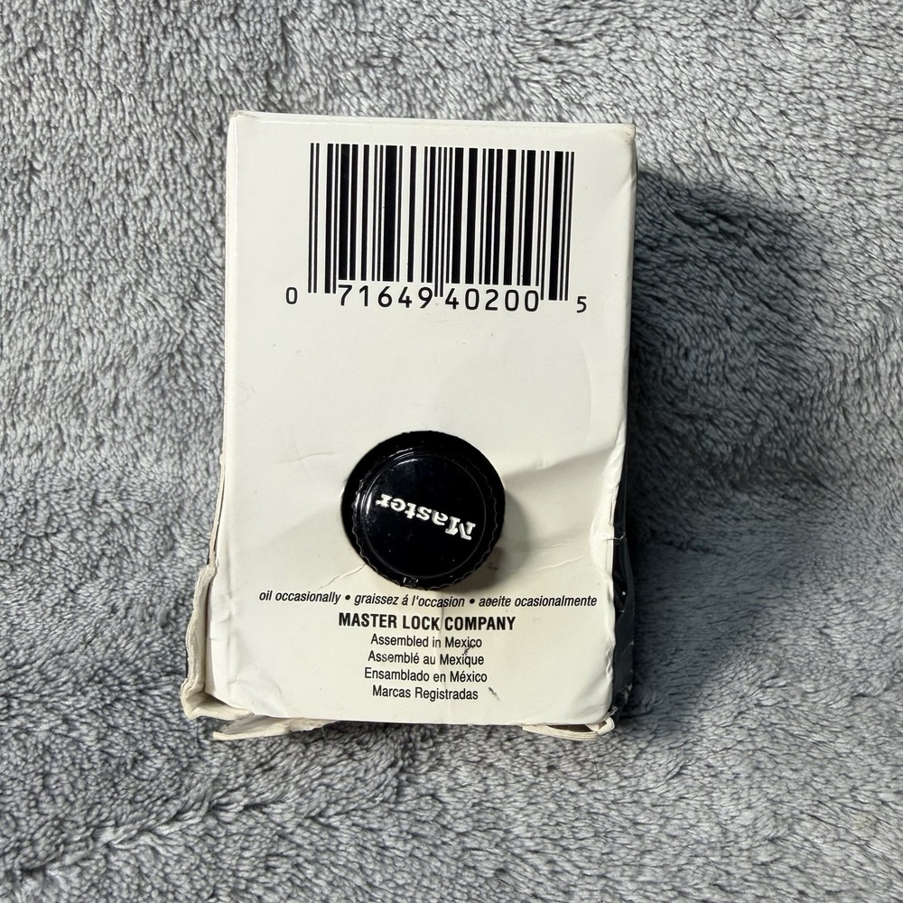 Master Lock 1525 Block Guard Combination Black Padlock. Used - Picture 2 of 3